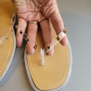XOXO gold studded clear strap flip flop New without tags. Size 10
